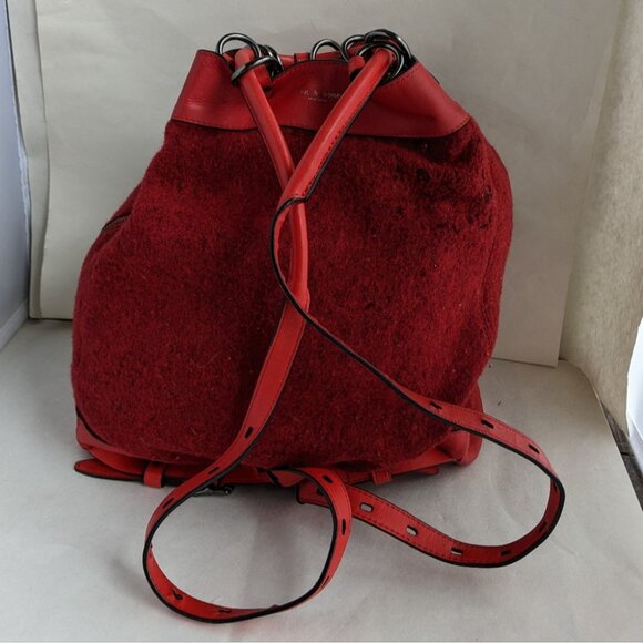 Rag & Bone Grayson Backpack Wool Red Leather main image 8